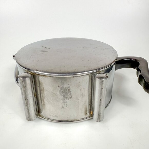 Vintage Art Deco Englishtown 5th Avenue Silver Plated Teapot Bakelite Handle - Picture 7 of 8